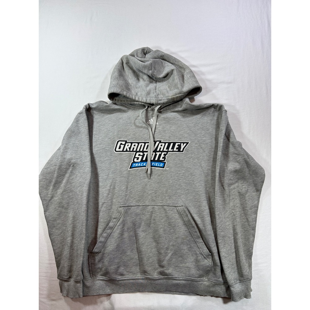 Adidas Grand Valley State Track & Field Hoodie Gray Mens Medium GVSU Lakers